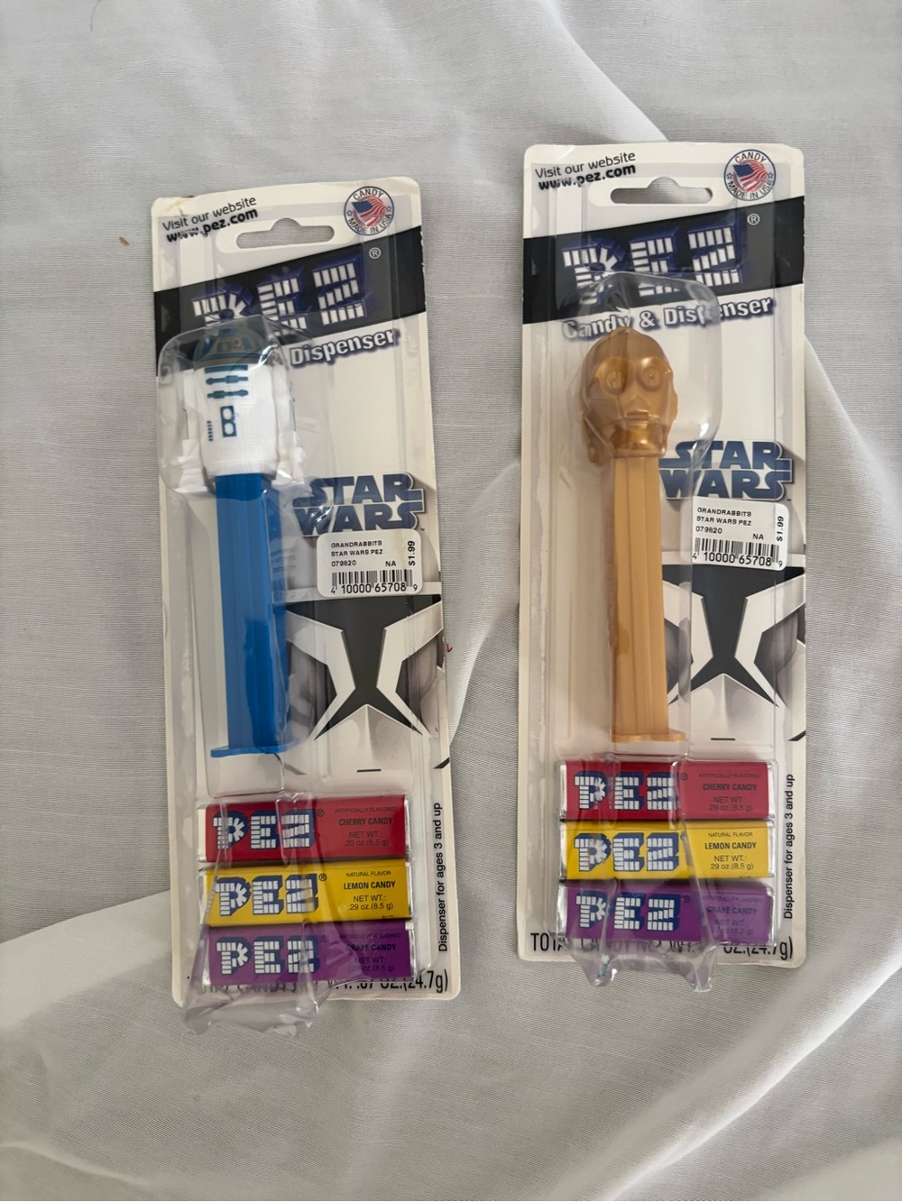 Star Wars PEZ Candy Dispenser - R2-D2 Blue & C-3PO Gold (Set of 2)